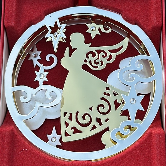 Lenox Stamped Angel Ornament - Picture 1 of 3